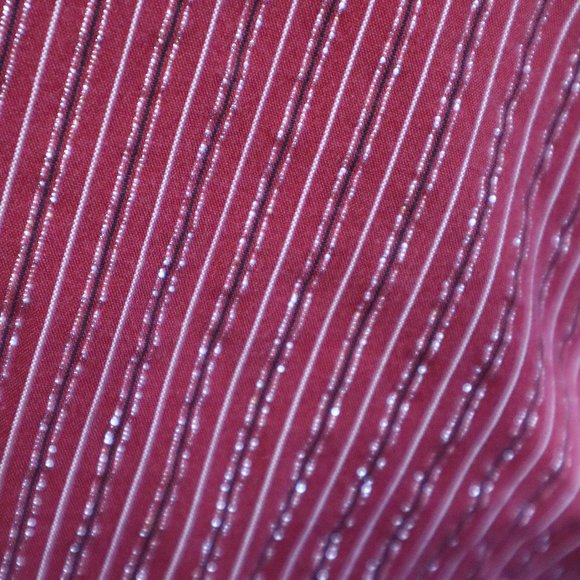 Express Design Studio Long Sleeve Red with Pinstripes Shirt, Size Small - Picture 5 of 5